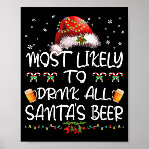 Am wahrscheinlichsten wird er das ganze Bier von S Poster