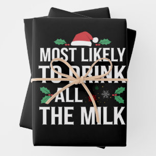 Am Wahrscheinlichsten Wird Es Die Ganze Milch Trin Geschenkpapier Set