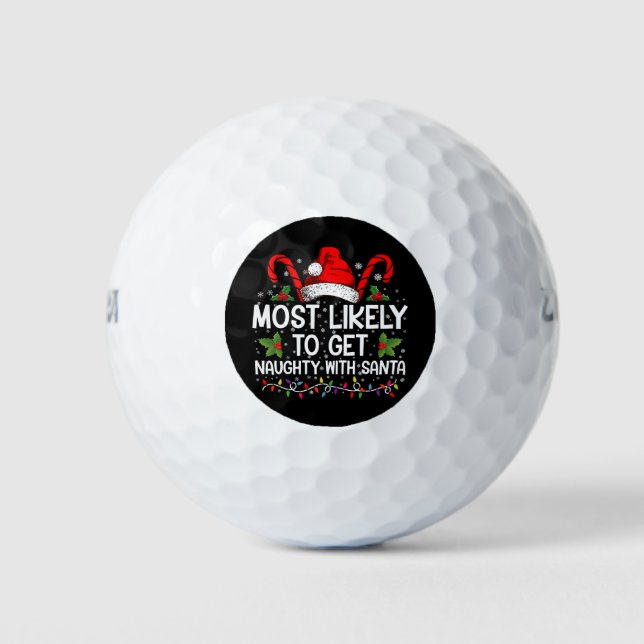 Am wahrscheinlichsten wird es mit Weihnachten nass Golfball (Vorderseite)
