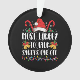 Am wahrscheinlichsten wird Familie Xmas Santa das  Ornament