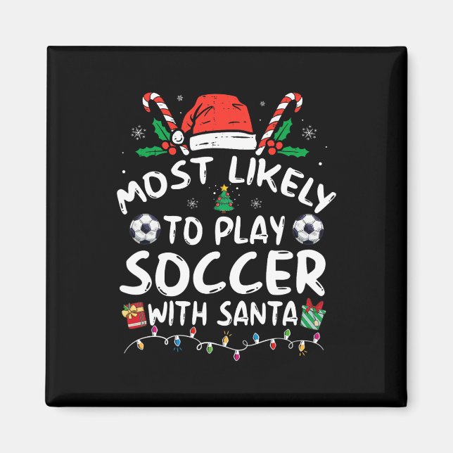Am wahrscheinlichsten wird Fußball mit der Weihnac Magnet (Vorne)