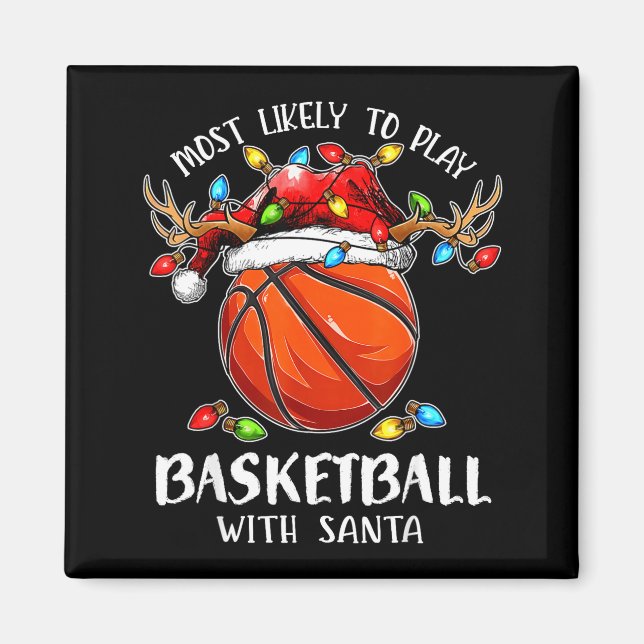 Am wahrscheinlichsten wird mit Santa Christma Bask Magnet (Vorne)