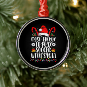 Am Wahrscheinlichsten Wird Mit Santa Family Xmas F Ornament Aus Metall