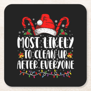 Am wahrscheinlichsten wird nach jedem Weihnachten  Rechteckiger Pappuntersetzer