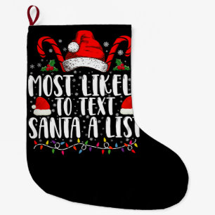 Am wahrscheinlichsten wird Santa eine Liste passen Großer Weihnachtsstrumpf