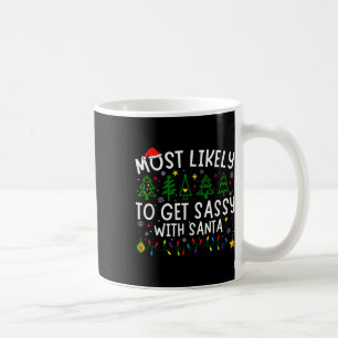 Am wahrscheinlichsten wird sie mit Santa Matching Kaffeetasse