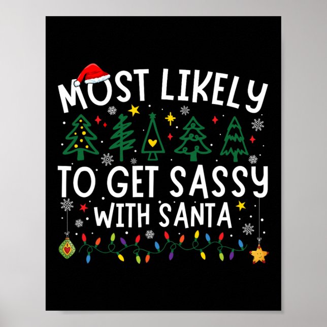 Am wahrscheinlichsten wird sie mit Santa Matching  Poster (Vorne)