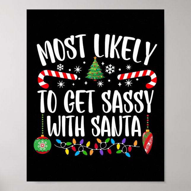 Am wahrscheinlichsten wird sie mit Santa Matching  Poster (Vorne)