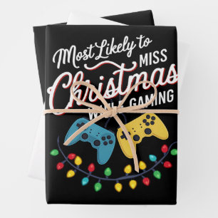 Am wahrscheinlichsten wird Weihnachten beim Gaming Geschenkpapier Set