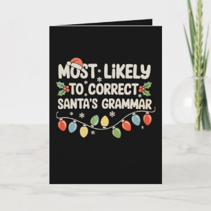 Am Wahrscheinlichsten wird Weihnachten die Grammat Karte