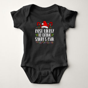 Am wahrscheinlichsten wird Weihnachtsmann-Milch ge Baby Strampler