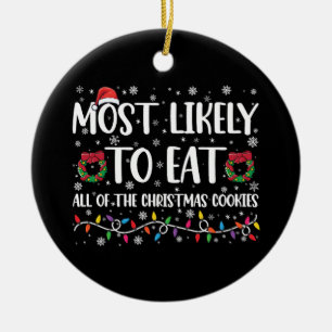 Am wahrscheinlichsten zu essen alle Weihnachtskeks Keramik Ornament