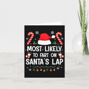 Am wahrscheinlichsten zu Furz auf Santa's Lap Fun Karte