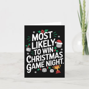 Am wahrscheinlichsten zu gewinnen Weihnachts-Spiel Karte