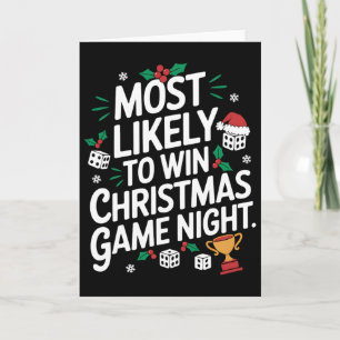 Am wahrscheinlichsten zu gewinnen Weihnachts-Spiel Karte