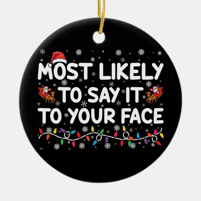 Am wahrscheinlichsten zu Ihrem Gesicht lustige Wei Keramik Ornament (Vorne)