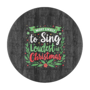 Am wahrscheinlichsten zu Weihnachten laut zu singe Schneidebrett