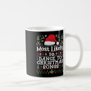 Am wahrscheinlichsten zu Weihnachtsliedern zu tanz Kaffeetasse