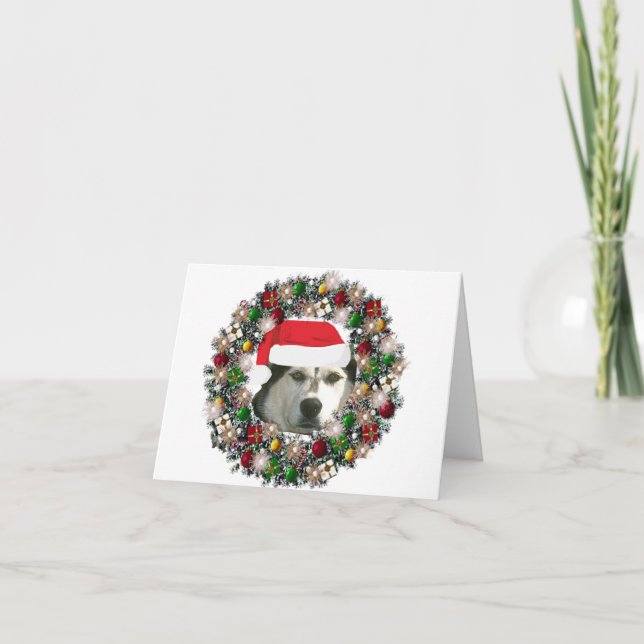 Am Weihnachten - alaskischer Malamute (Vorderseite)