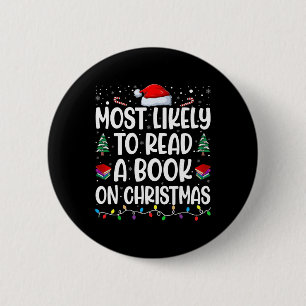 Am Weihnachten am wahrscheinlichsten ein Buch lese Button