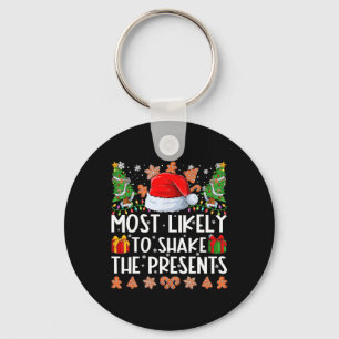 Am Weihnachtsfest der Familie 'Most Likely To Shak Schlüsselanhänger