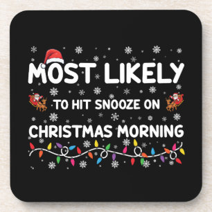 Am Weihnachtsmorgen wahrscheinlich am längsten wei Getränkeuntersetzer