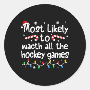 Am Weihnachtstag wahrscheinlich alle Hockeyspiele  Runder Aufkleber