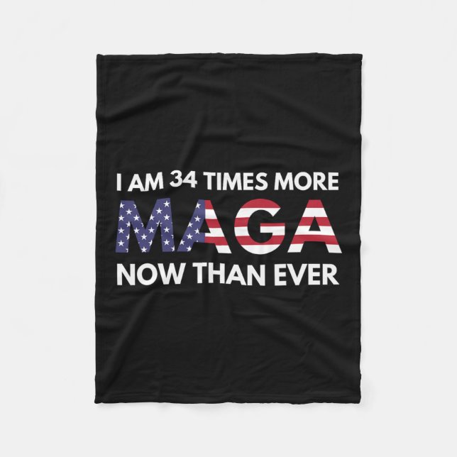 Am &# Zeitweise mehr Maga als je zuvor Support Tr Fleecedecke (Vorderseite)