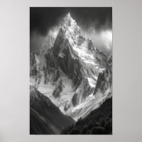 Ama Dablam Peak Top View AI Art Poster