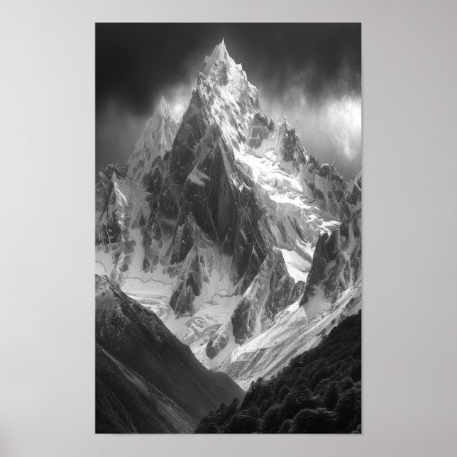 Ama Dablam Peak Top View AI Art Poster (Vorne)