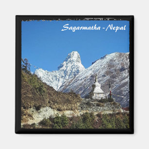 Ama Dablam & Stupa, Sagarmatha, Nepal Magnet
