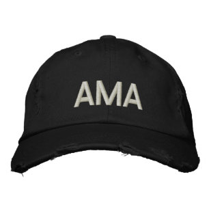 AMA (INITIALE) EMBROIDERTE KUSTOMIZE BESTICKTE KAPPE