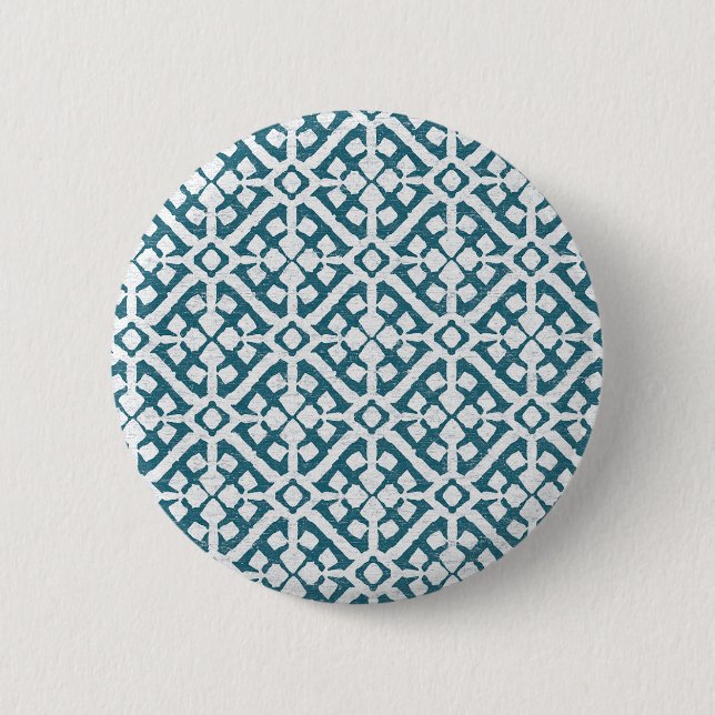 Amadora Blau-Muster Button (Vorderseite)