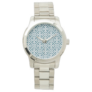 Amadora Blue Pattern Armbanduhr