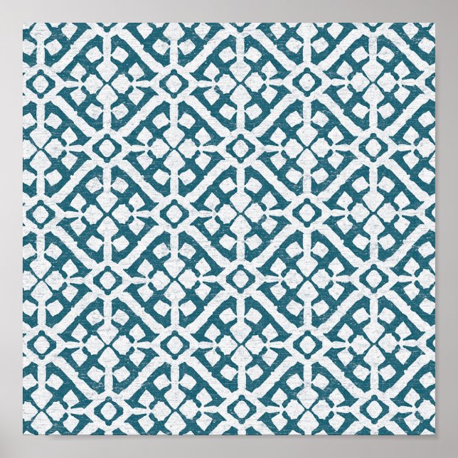 Amadora Blue Pattern Poster (Vorne)