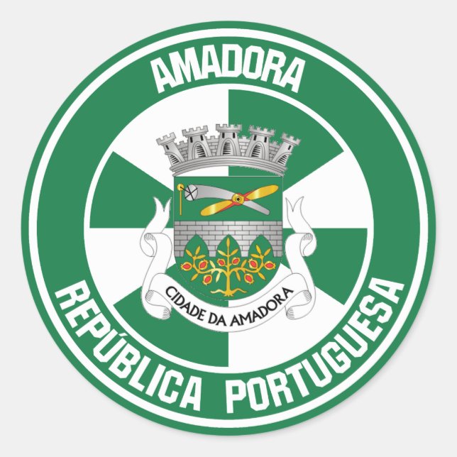 Amadora Round Emblem Runder Aufkleber (Vorderseite)