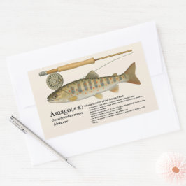 Amago (Oncorhynchus masou ishikawae) Rechteckiger Aufkleber