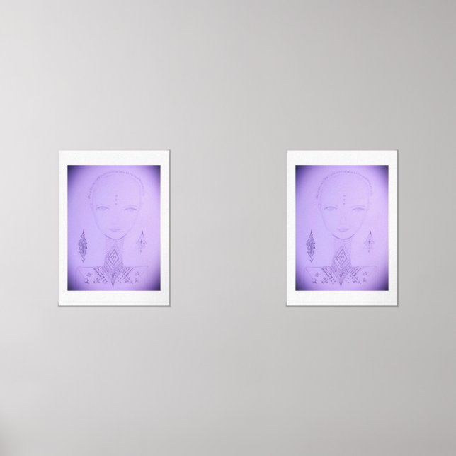 Amal Einziges farbiges Portrait Bilderwand Sets (Vorderseite)