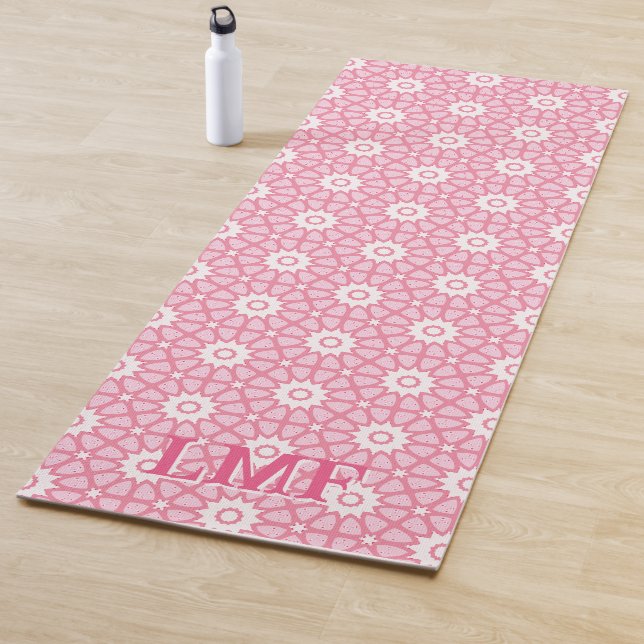 Amal Star Lattice in Pink Personalized Yogamatte (Beispiel)