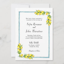 Amalfi Aquarell Lemons Vintage Hochzeit