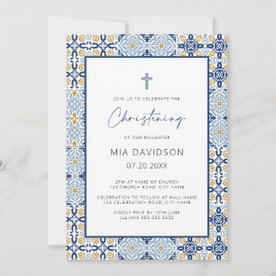 Amalfi Blaue Gelbe Tile Mittelmeer Christine  Einladung