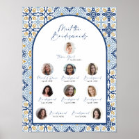 Amalfi Blue Tile Treffen Sie die Brautdusche von B