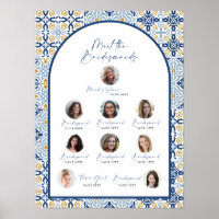 Amalfi Blue Tile Treffen Sie die Brautdusche von B