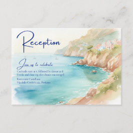 Amalfi Coast Amore | Italy Sea Wedding Reception Begleitkarte
