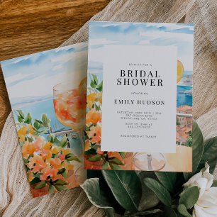 Amalfi Coast Aperol Spritz Brautparty Einladung