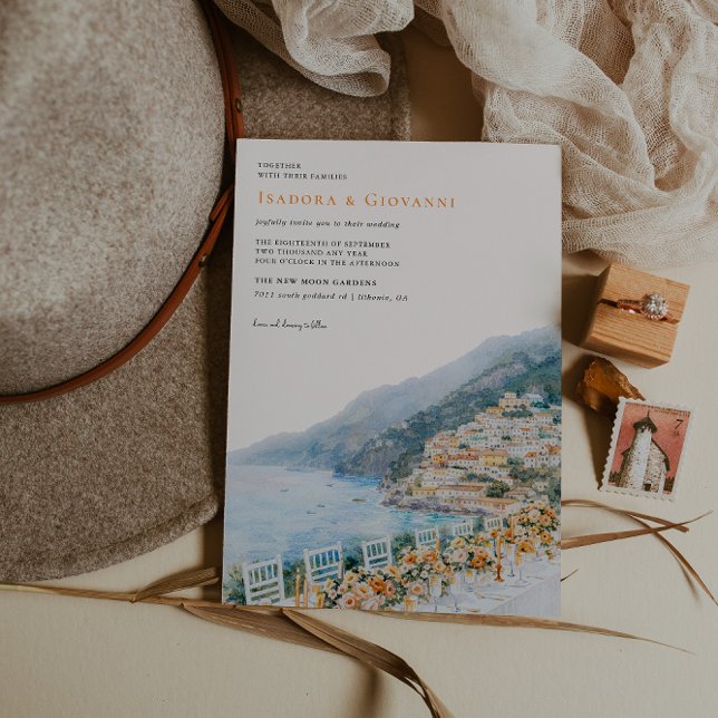 Amalfi Coast Destination Wedding Invitation Einladung (Von Creator hochgeladen)