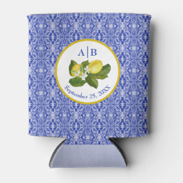 Amalfi Coast I Italian Lemon & Blue Tile Mongram Dosenkühler
