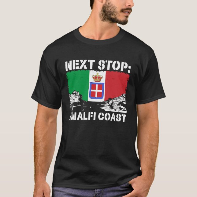 Amalfi Coast Italy Vacation Trip Next Stop Vacay V T-Shirt (Vorderseite)