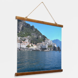Amalfi Coast Italy Wandteppich Mit Holzrahmen