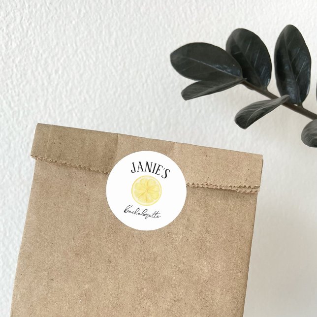 Amalfi Coast Junggeselinnen-Abschied | Zitrone Runder Aufkleber (Von Creator hochgeladen)